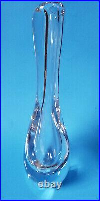 Kosta Clear Sommerso Teardrop Crystal Art Glass Vase 47801 Warff