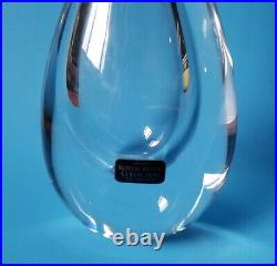 Kosta Clear Sommerso Teardrop Crystal Art Glass Vase 47801 Warff