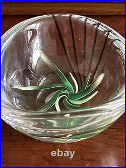 Kosta Vicke Lindstrand 1950s Art Glass bowl (Kosta Boda) Scandinavian glass