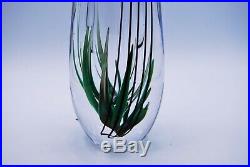 Kosta Vicke Lindstrand. Large Vase Spring With Seaweed And Purple Lines. Rare