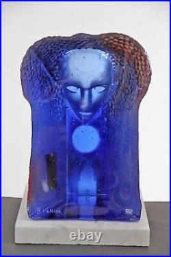 Kosta Wedding Bertil Vallien Head in the Sky lim. Ed. Glass Sculpture NEW Unused