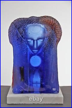 Kosta Wedding Bertil Vallien Head in the Sky lim. Ed. Glass Sculpture NEW Unused