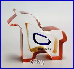 Kosta boda Dobbin Paperweight by Bertil Vallien Mini Sculpture