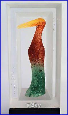 Kosta boda Snapshot Bird Sculpture by Kjell Engman Signed