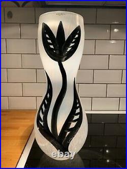 Kosta boda@Ulrica Hydman Vallien@black and white tulipa vase 36cm high@