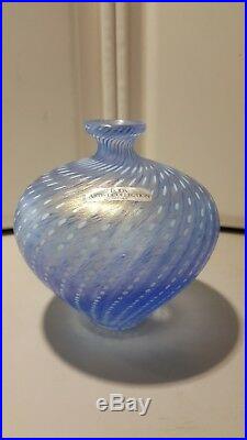 Kosta boda blue vase artist collection signed b. Vallien #48436