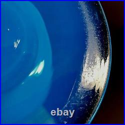LARGE Erik Hoglund For Boda Signed Blue Opaline Opaque Footed Vase Sweden