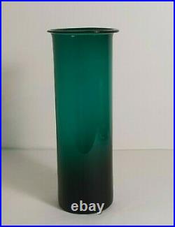 LARGE Holmegaard Per Lutken 1961 Greenland Studio Glass Vase 25 cm Tall Signed