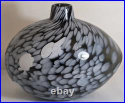 LARGE Kosta Boda Ann Wahlstrom Studio Glass Egg Nest Marbled Vase 2040213