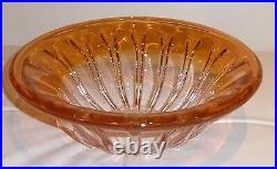 LARGE SUPERB Vintage Kosta Boda Amber Art Glass Bowl Signed and Number