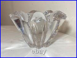 LARGE handmade Kosta Boda art studio clear glass crystal signed centerpiece bowl
