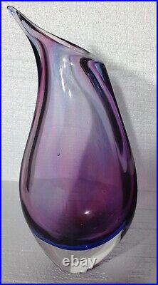 LG vintage mid-century modern Orrefors Kosta Boda style Scandinavian Glass Vase