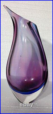 LG vintage mid-century modern Orrefors Kosta Boda style Scandinavian Glass Vase
