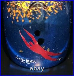 LIMITED Signed BERTIL VALLIEN KOSTA BODA Sculpture Art Man Sea Polycrome Glass