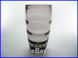 Large 1940's Kosta Boda glass vase by Elis Bergh Very heavy smokey grey topaz