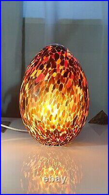 Large 70s glass egg KOSTA BODA Sweden Monica Backström, H 23 cm