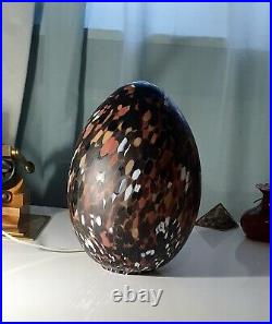 Large 70s glass egg KOSTA BODA Sweden Monica Backström, H 23 cm