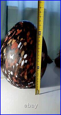 Large 70s glass egg KOSTA BODA Sweden Monica Backström, H 23 cm