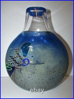 Large Kosta Boda Art Glass Meteor Vase 1033