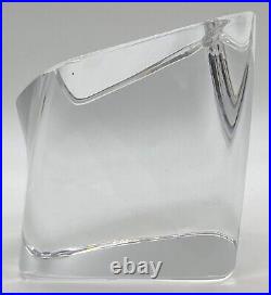 Large Kosta Boda Iceberg Paperweight Irregular Square Signed Kosta 98001 Warff