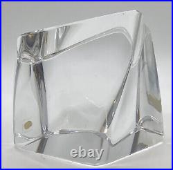 Large Kosta Boda Iceberg Paperweight Irregular Square Signed Kosta 98001 Warff