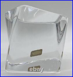 Large Kosta Boda Iceberg Paperweight Irregular Square Signed Kosta 98001 Warff