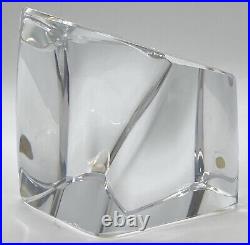 Large Kosta Boda Iceberg Paperweight Irregular Square Signed Kosta 98001 Warff