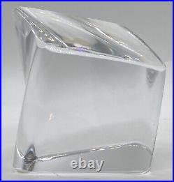 Large Kosta Boda Iceberg Paperweight Irregular Square Signed Kosta 98001 Warff