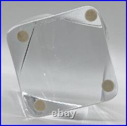 Large Kosta Boda Iceberg Paperweight Irregular Square Signed Kosta 98001 Warff