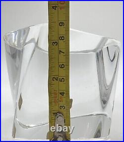 Large Kosta Boda Iceberg Paperweight Irregular Square Signed Kosta 98001 Warff