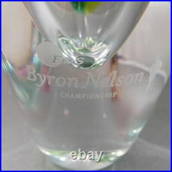 Large Kosta Boda Mirage Vase Goran Warff Cased Blue Yellow Byron Nelson 11