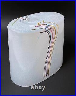 Large Kosta Boda Rainbow Art Glass Vase Signed Bertil Vallien Swedish Vintage
