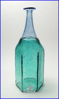 Large Kosta Boda Sweden Antikva Art Glass Vase Bertil Vallien Artist Coll Signed