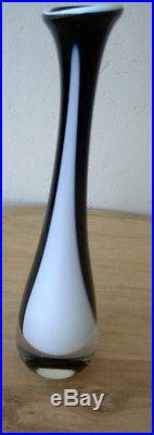 Large Vicke Lindstrand For Kosta Boda Black&white Vase