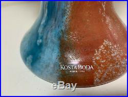 Large size Kosta Boda Can Can Vase signed Kjell Engman Sweden Glass 29.75 cms
