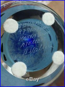 Limited Art Glass Egg Polychrome Bertil Vallien Signed Kosta Boda Atelier Sweden