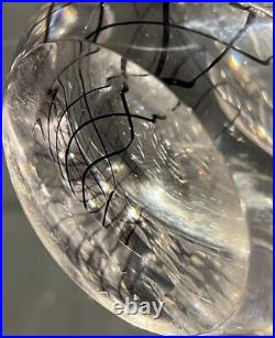 Lindstrand Kosta Boda Atlantis Fish And Nets Art Glass Vase LS 612