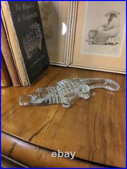 Lovely Bertil Vallien 1975 Kosta Boda Zoo Krokodil Art Glass Crocodile Figurine
