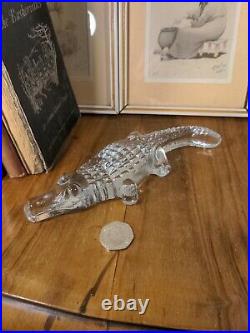 Lovely Bertil Vallien 1975 Kosta Boda Zoo Krokodil Art Glass Crocodile Figurine