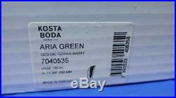 Lovely KOSTA BODA 7040535 11.25 ARIA VASE GREEN Goran Warff Brand New in Box #2