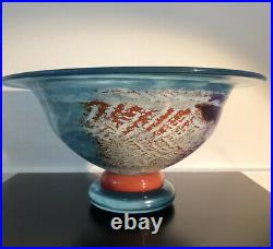 MINT! KJELL ENGMAN KOSTA BODA SWEDEN Signed Artist Collection CANCAN Glass Bowl