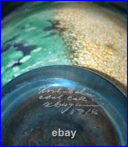 MINT! KJELL ENGMAN KOSTA BODA SWEDEN Signed Artist Collection CANCAN Glass Bowl
