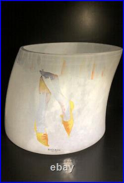 MINT! Large KJELL ENGMAN KOSTA BODA SWEDEN Signed Catwalk Vase Studio Glass