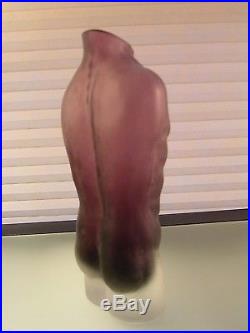 Male Nude Glass Sculpture Kosta Sea Glass Bruk by Renate Stock 9 1/2