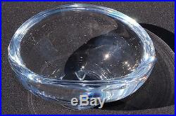 Massive Vtg signed Kosta Boda 57824 Scandinavian Art Glass oval Bowl M C Modern