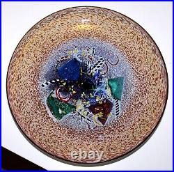 Meteor Art Glass Centerpiece BOWL/Dish Berti Vallien Signed 10 in Kosta Boda