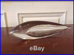 Mid Century VICKE LINDSTRAND Kosta Boda Fish Glass Paperweight Signed Numbered