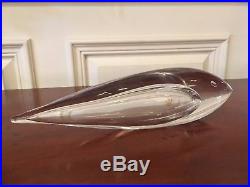Mid Century VICKE LINDSTRAND Kosta Boda Fish Glass Paperweight Signed Numbered