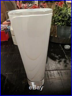Milky White Kosta Boda Signed 8 1/2 x 3 1/2 Unique Vase Extremely Rare