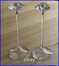 Mint Kosta Boda Glass Tallest 11 Fanfare Candle Holders Hand Signd Kjell Engman